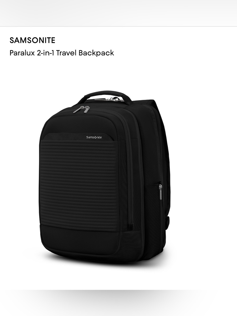 Samsonite Paralux 2-in-1 Travel Backpack